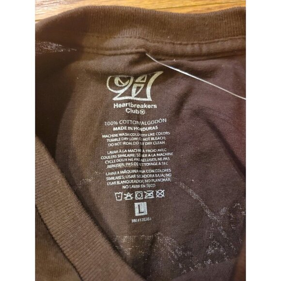 Heartbreakers Club Shirt Men's Size Large Brown Messenger Tee Graphic Print NWT - Picture 4 of 6